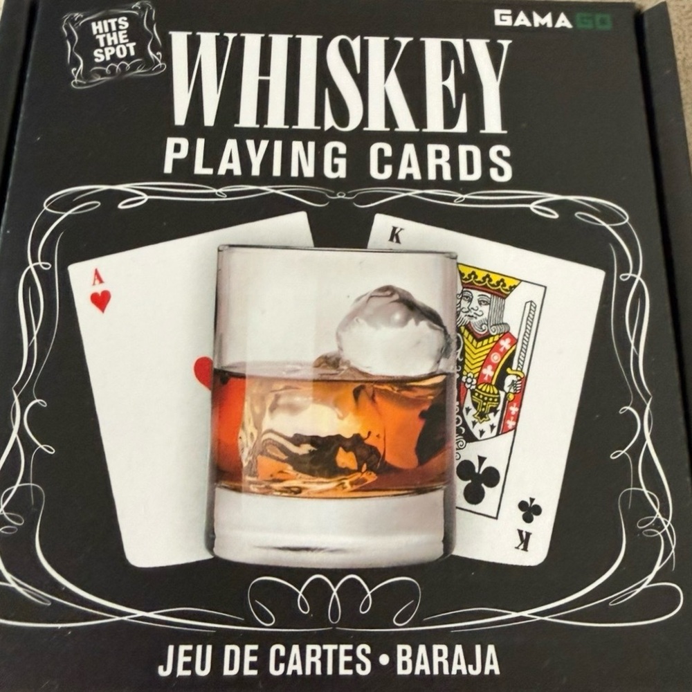 Whiskey Playing Cards - Black and White